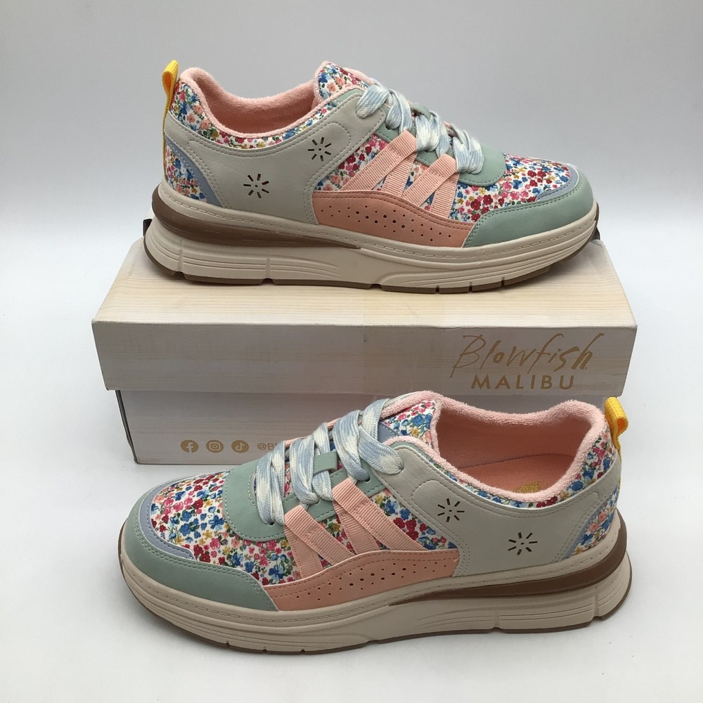 Blowfish Malibu Laurel Blue Cloud Floral Sneakers J7660M2400 Womens SIze 9 NEW